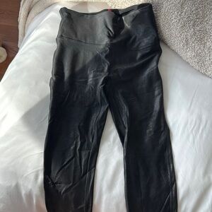 Black Faux Leather Leggings